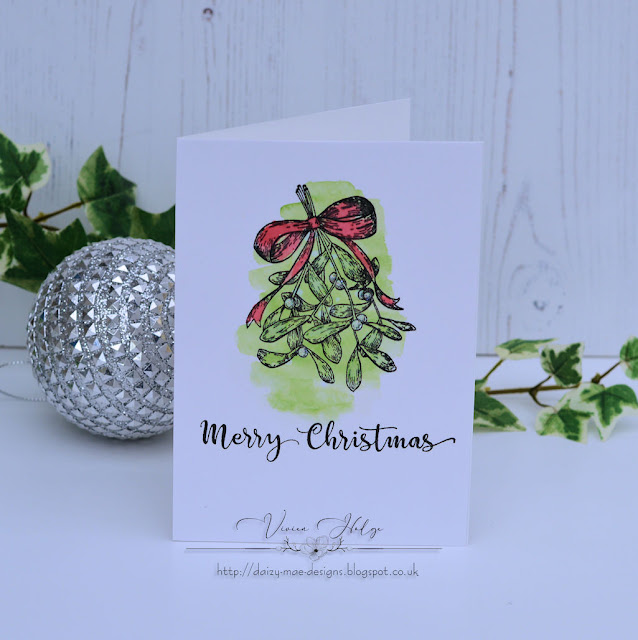 Christmas, Mistletoe, Lil 'Inkers, CAS, Water colour