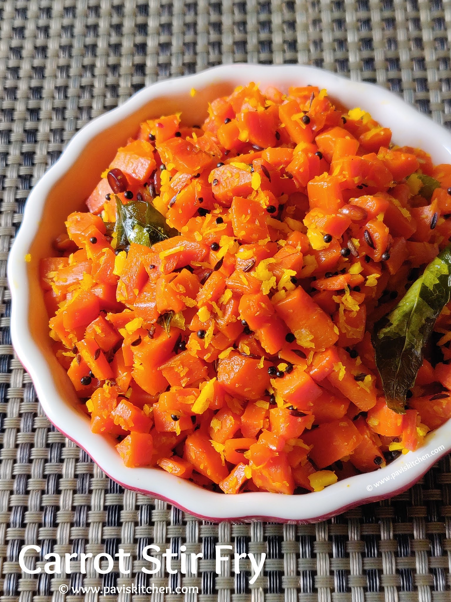 Carrot Poriyal Recipe | Carrot Palya | Carrot Stir Fry