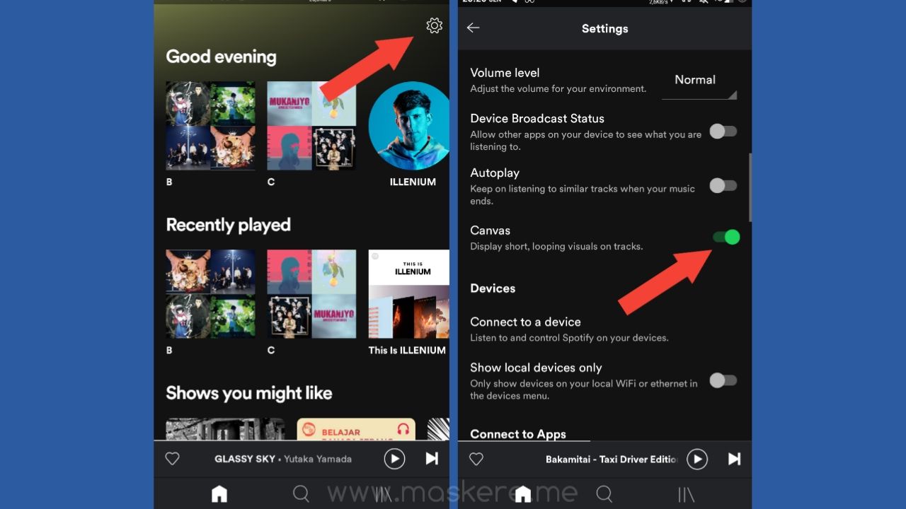 Cara Mengaktifkan Menonaktifkan Canvas Spotify Di Android Ios Maskere