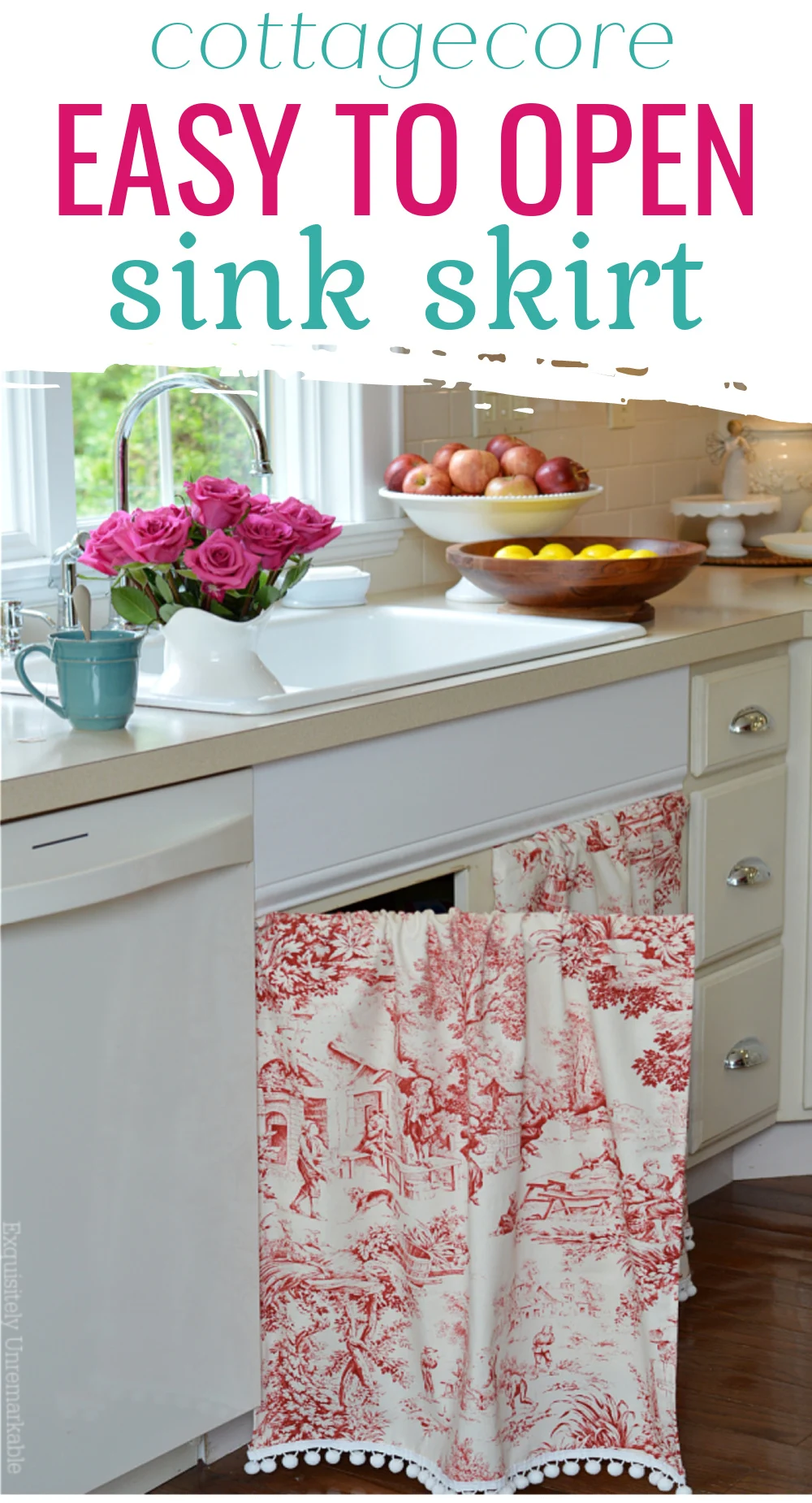 Easy To Open Sink Skirt cottagecore