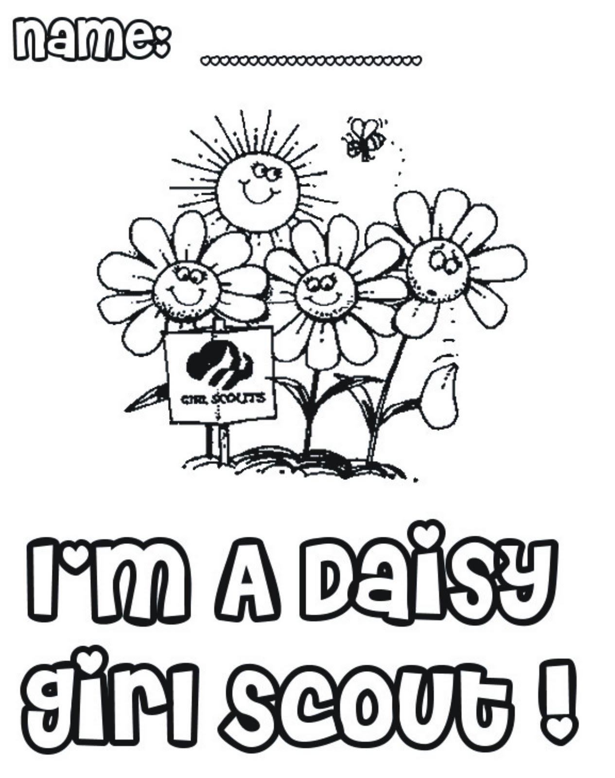 daisy girl scouts coloring pages free - photo #5