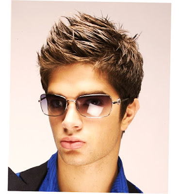 Guys Haircuts With Designs and Eyeglasses  