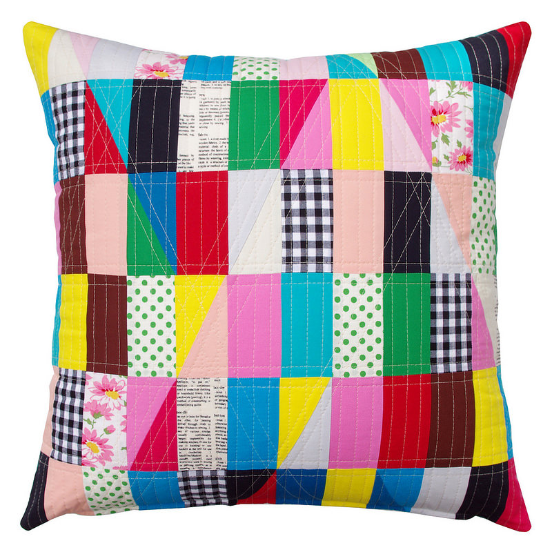 Modern Triangles - Patchwork Pillow by Red Pepper Quilts