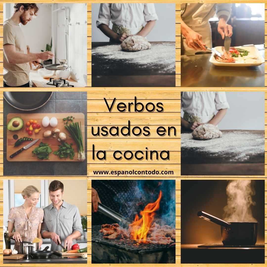 Verbos usados para cocinar en español, inglés y portugués