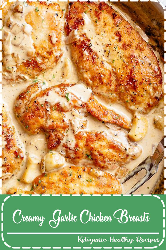 creamy garlic chicken breasts - Delicious Little Bites