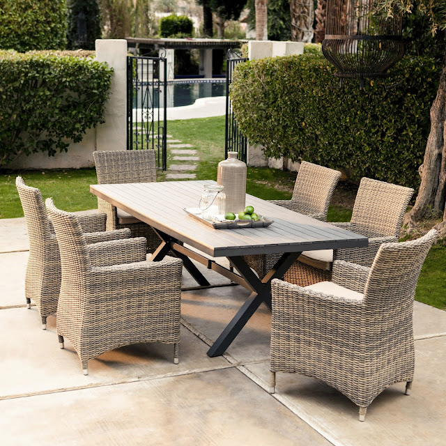 Wicker patio furniture with dining table sets Wicker patio furniture with dining table sets