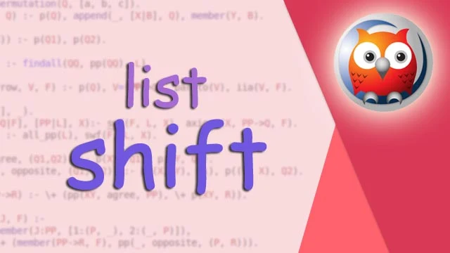 كيفية عمل shift لاول رقم في list بلغة برولوغ | shift in prolog program