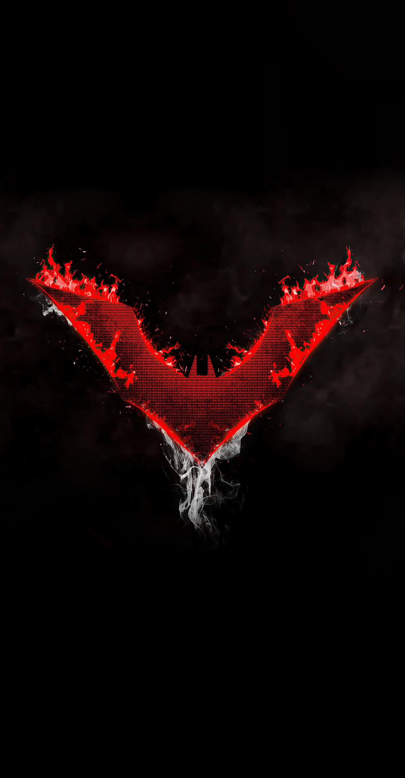 خلفية شعار باتمان احمر مع خلفية سوداء بدقة 4K للايفون