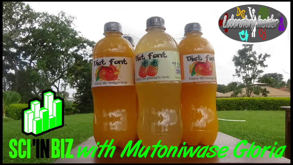 Ugandan entrepreneur producing Pasteurized juice diet font (motivation