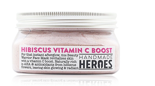 Download Review Handmade Heroes Beauty Warrior Hibiscus Vitamin C Boost Face Mask Review Galore PSD Mockup Templates