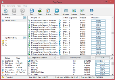 Software de búsqueda y eliminación de archivos duplicados