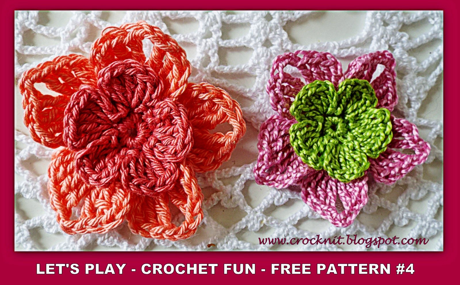 free crochet patterns five petal flowers