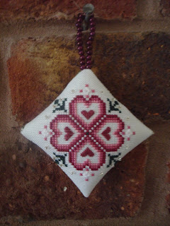 Just Nan Christmas Rose Cross Stitch Ornament