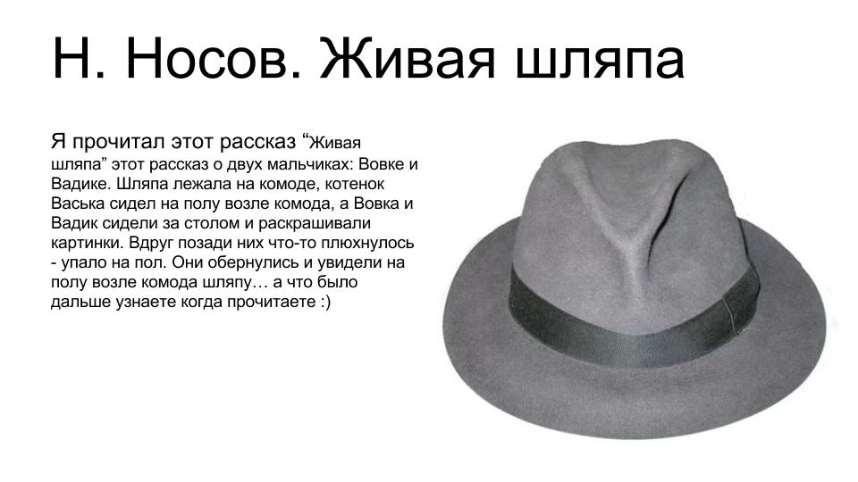 Мел показал шляпу. Живая шляпа. Шляпа Живая шляпа. Носов Живая шляпа. Живая шляпа Носова.