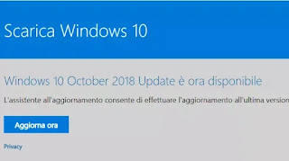 Windows 10 1809 aggiornamento windows 10 ottobre