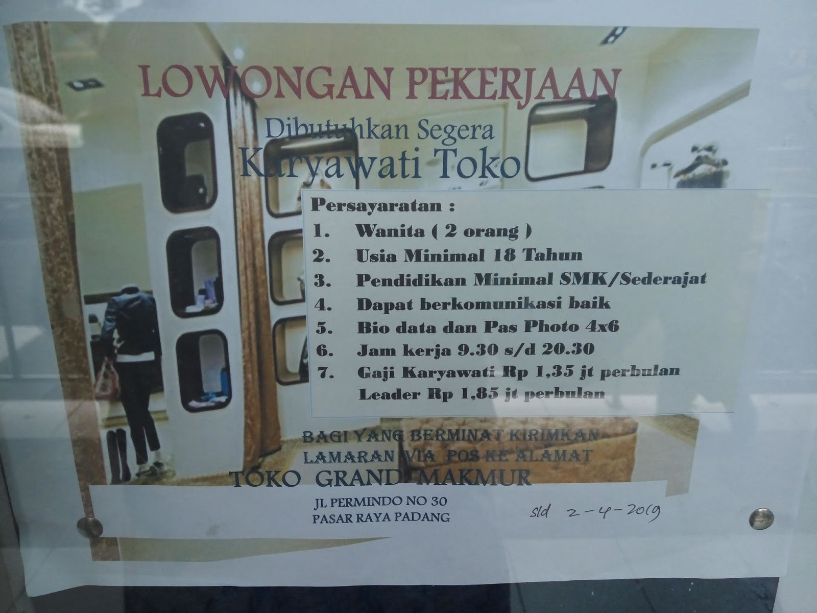 Lowonga Kerja Padang Karyawati Toko Adsanjaya