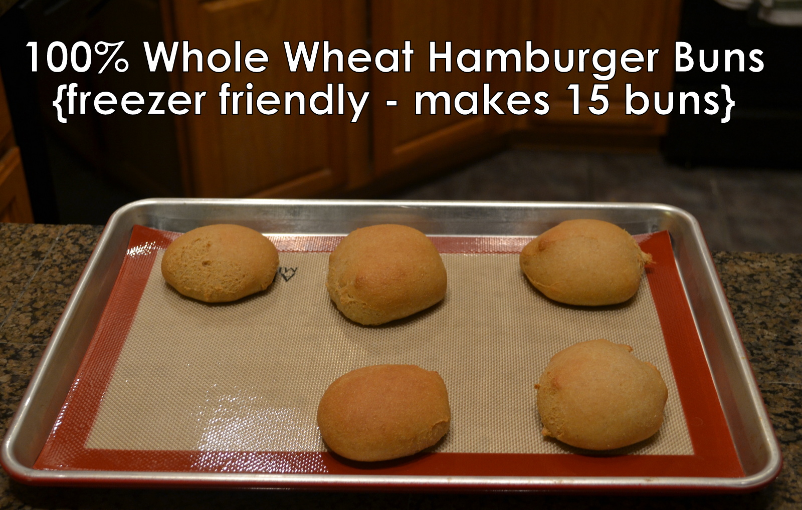 ThriceTheSpice 100 Whole Wheat Hamburger Buns {freezer friendly
