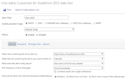  SharePoint Alerts and Reminders by VirtoSoftware