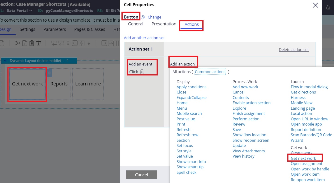 GetNextWork functionality in pega Pega Help Case Management