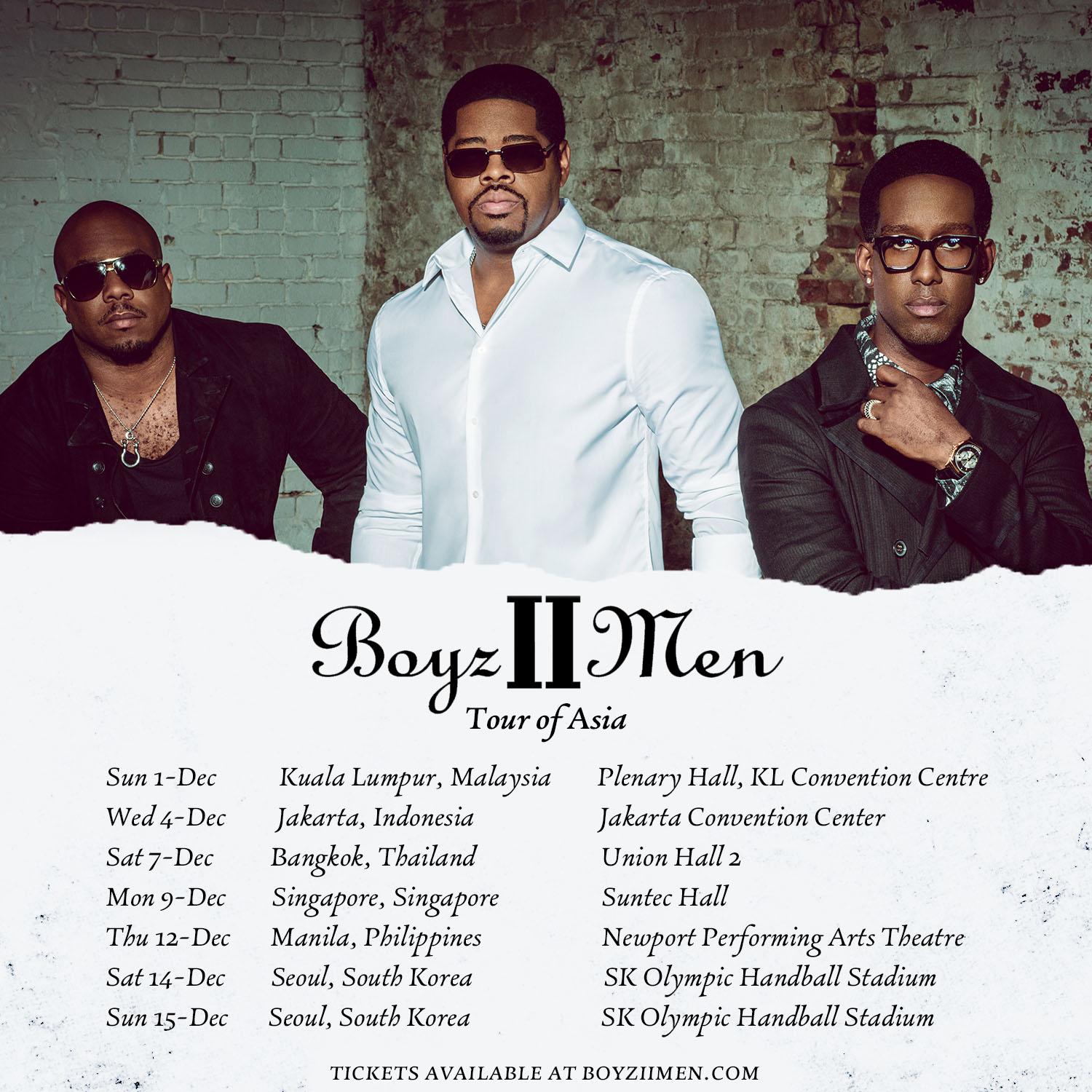 BOYZ II MEN in Manila for "Tour of Asia 2019"