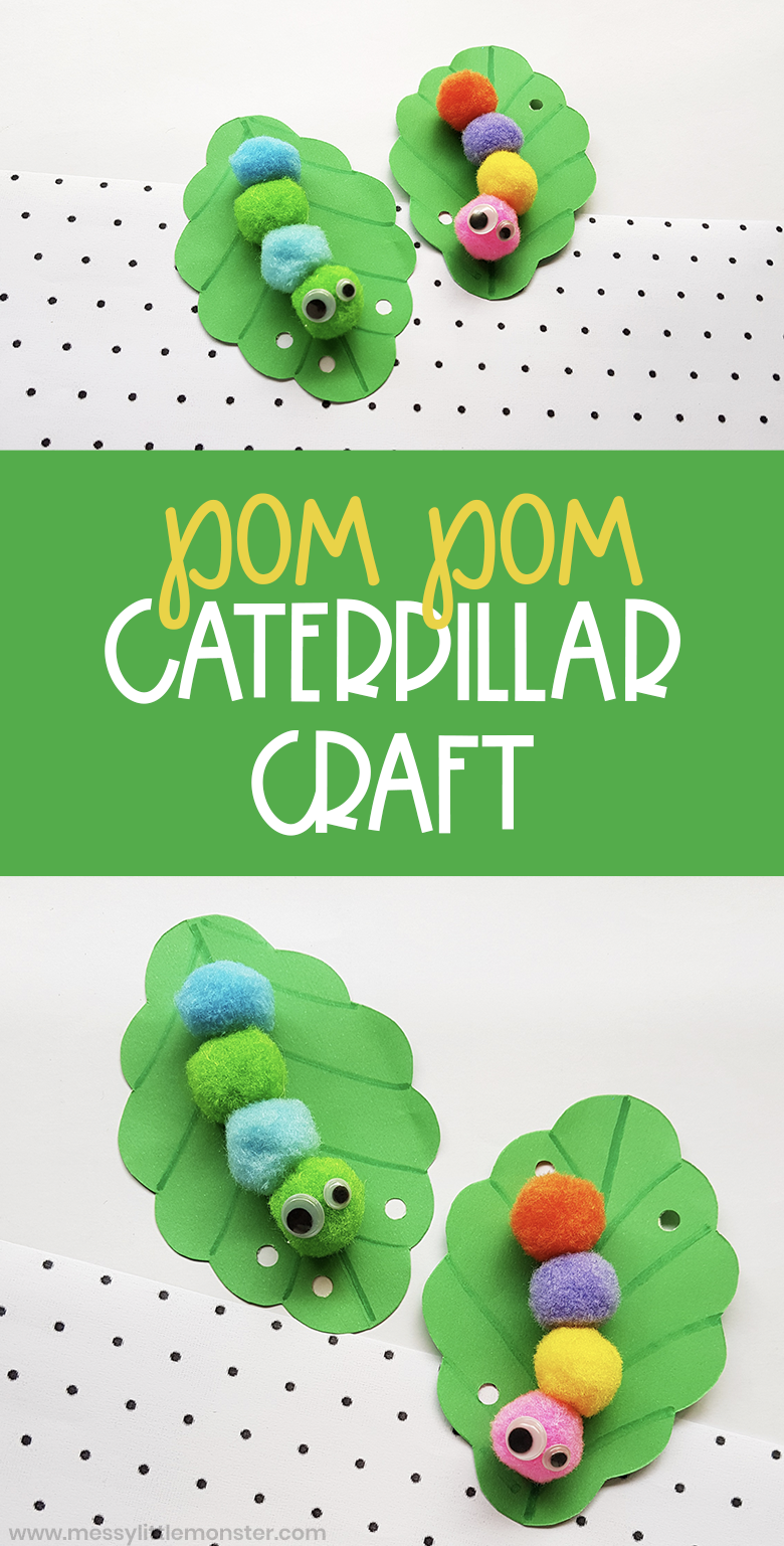 Pom Pom Caterpillar Craft Messy Little Monster