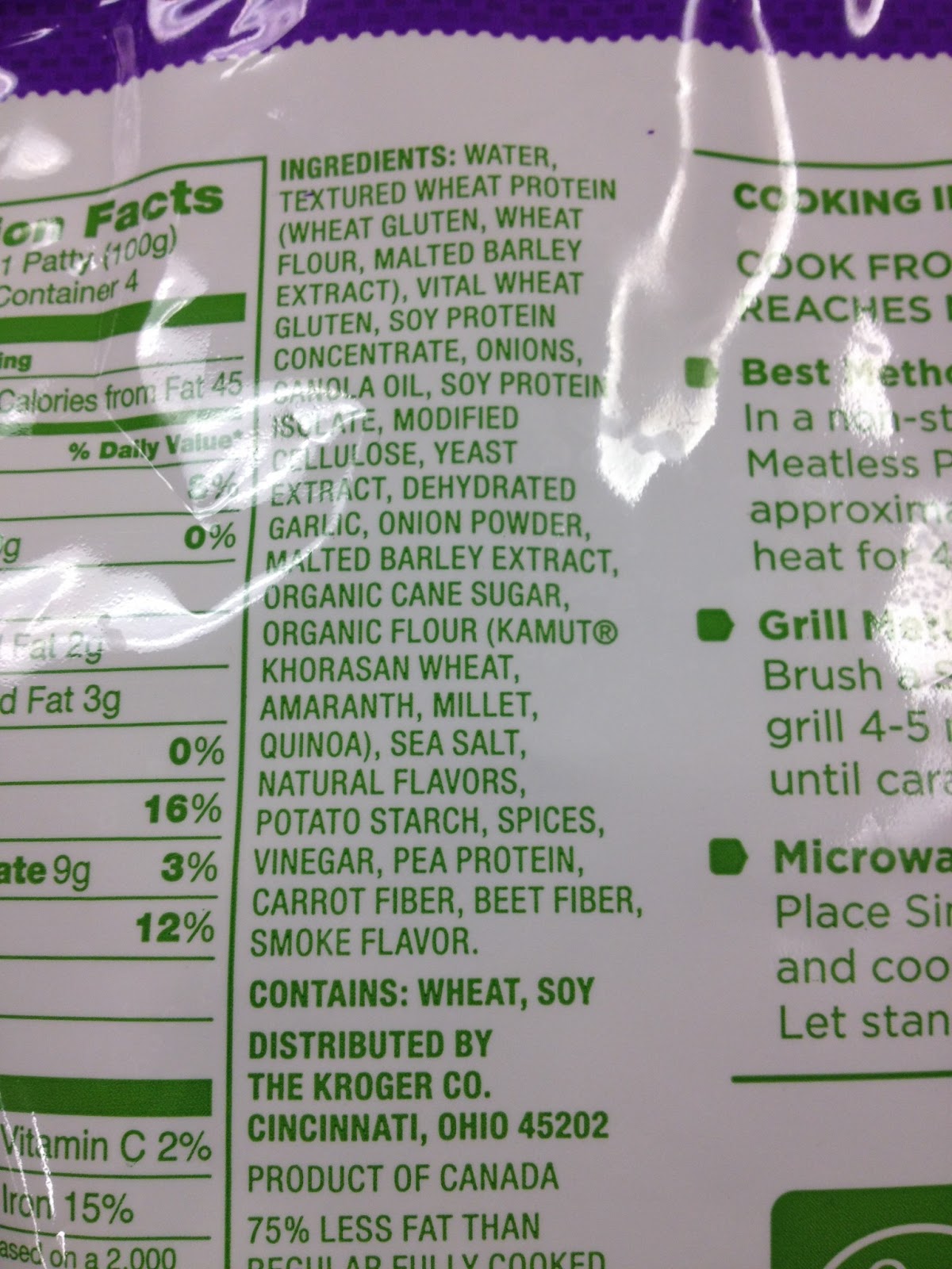 Passionate Vegan Personal Chef New vegan Meatless Products at Kroger