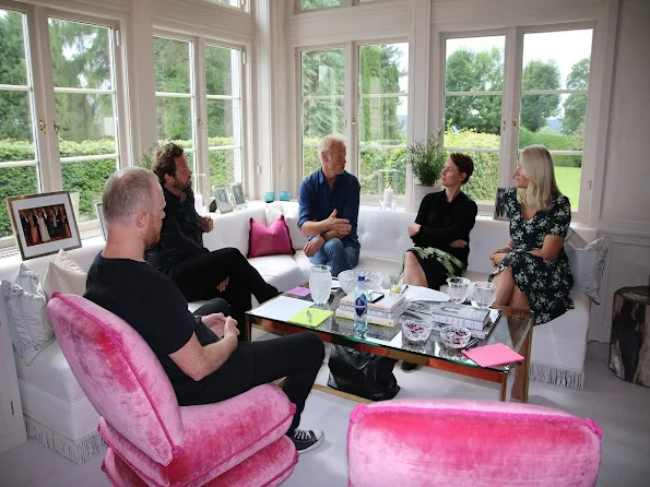 Crown Princess Mette Marit and Crown Prince Haakon held a lunch for representatives of Music Industry at Skaugum Palace in Oslo