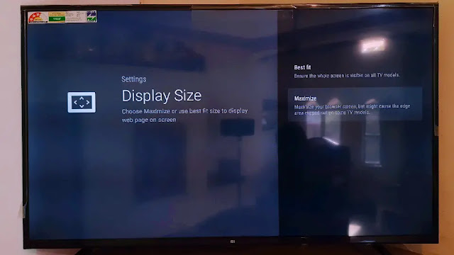 Maximize display setting in puffine browser in android tv Maximize display setting in puffine tv browser