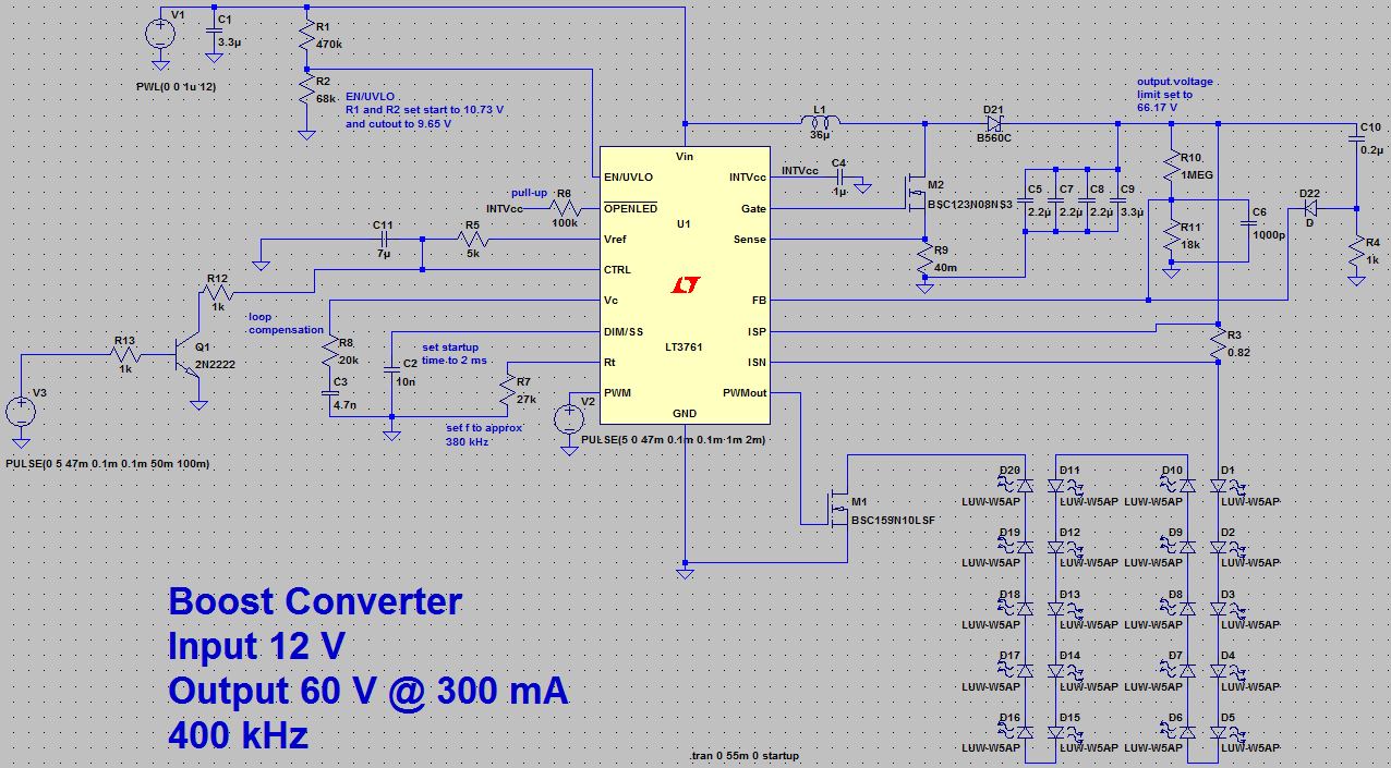 Boost converter schematic