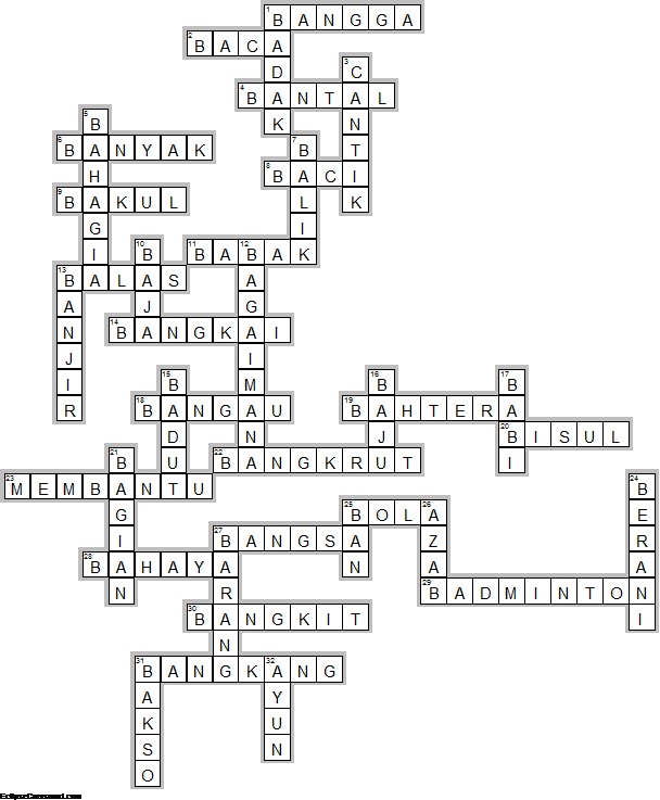 Teka Teki Silang Bahasa Arab Sekali