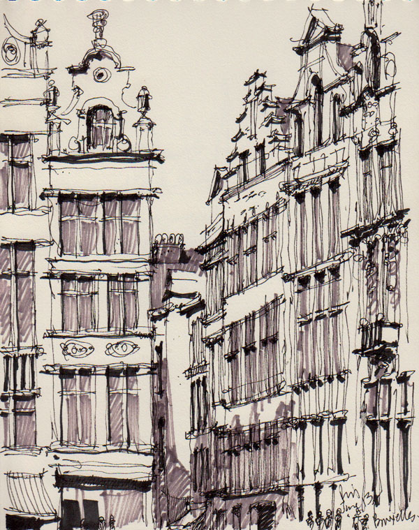 Sketching Along The Way…: From the Archives #011: Guild Houses