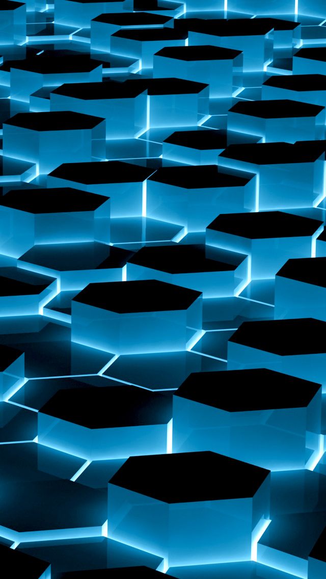 3d Hexagon Iphone Wallpaper