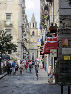 The church of San Pietro a Majella, looking along Via dei Tribunali