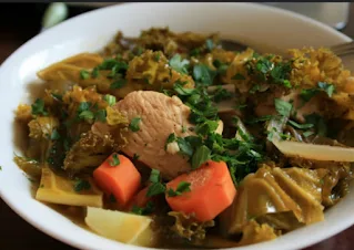 Liberian stews combine numerous meats, fish, and vegetables in one stew