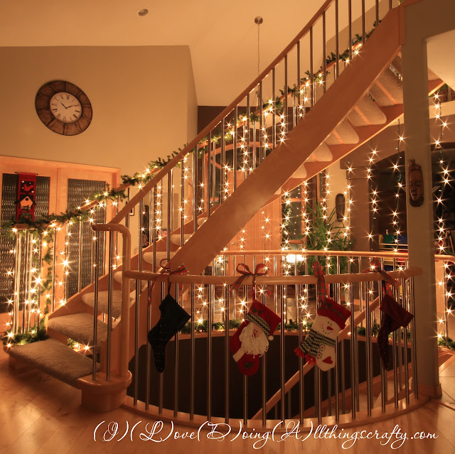 DIY Wall/Staircase of Lights | Christmas Decor