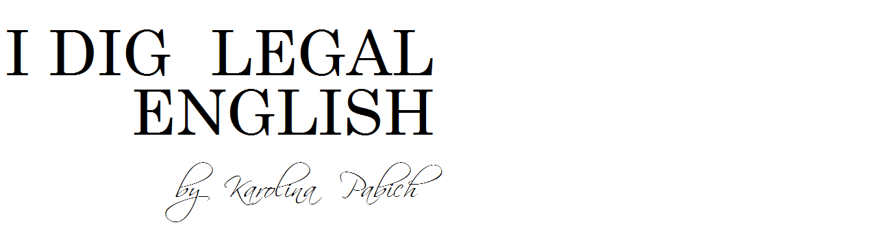 I DIG LEGAL ENGLISH by Karolina Pabich