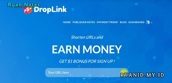 Review Droplink.co Legit atau scam, URL Shortener [ Scam ]