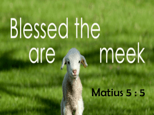 MATIUS 5:3 (MISKIN DALAM ROH)