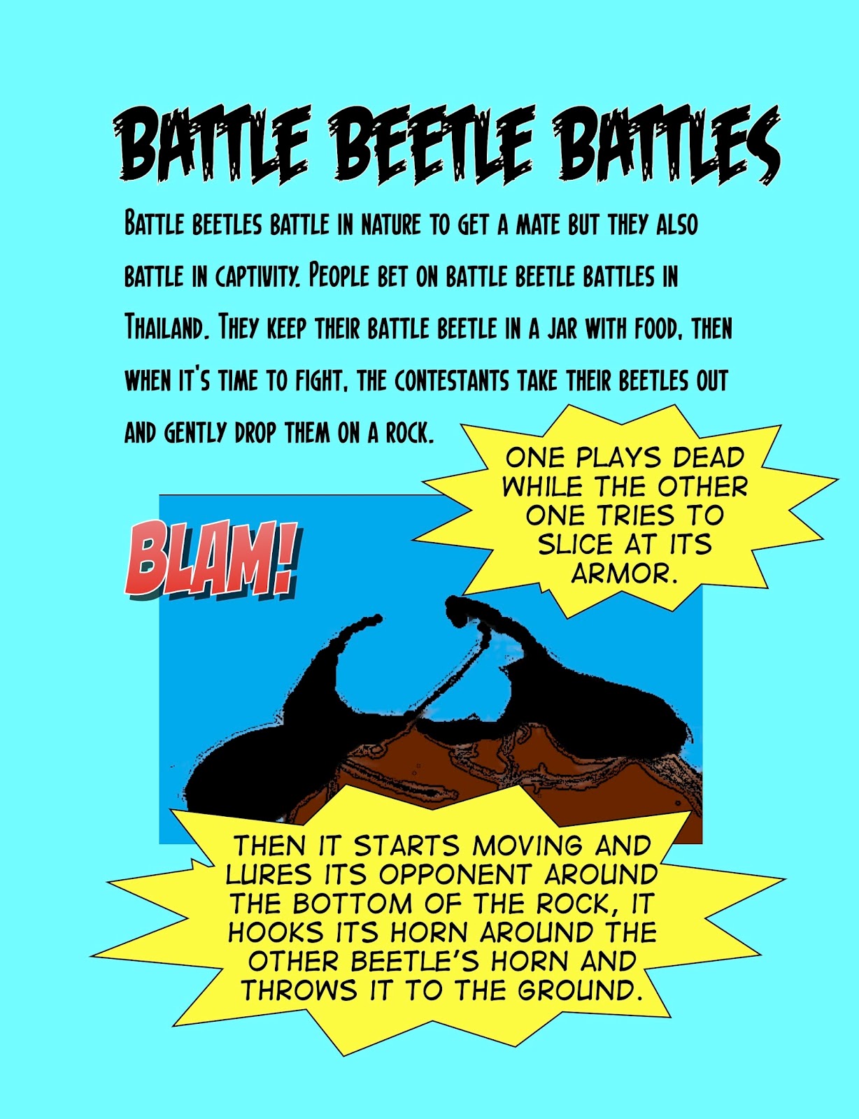 Room 2 Ruminations: BATTLE BEETLES by Alan & Ali, both age 10