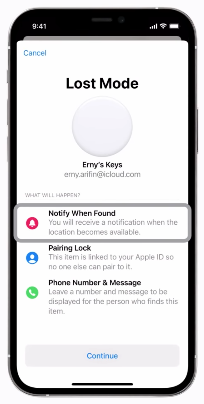 How to setup Lost Mode on AirTag