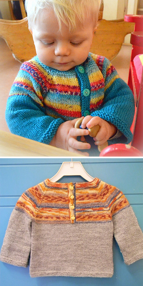 Amazing Knitting Sweet Baby Sweater Free Knitting Pattern