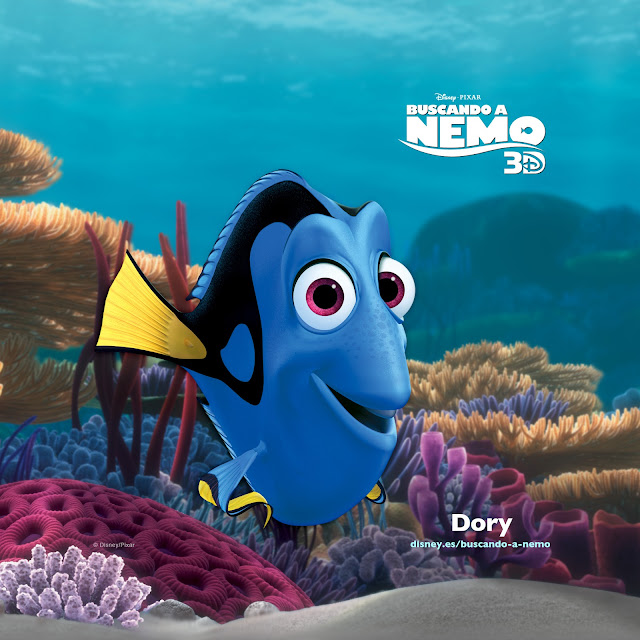 Wallpaper de la película de Pixar buscando a Nemo, Dori, formato tablet
