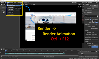 render than render animation menu in blender