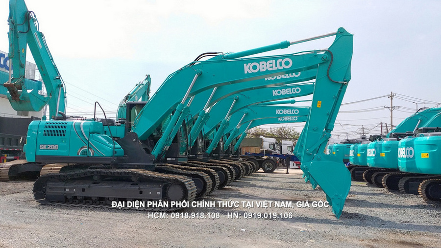 Máy đào bánh xích Kobelco SK200-10, gầu 0.93 khối.