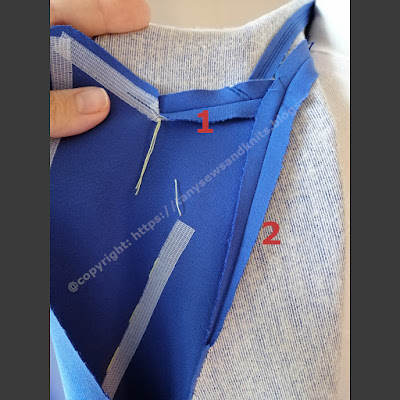 Couture et Tricot: Blue pant suit part 3: the notched collar applied to ...