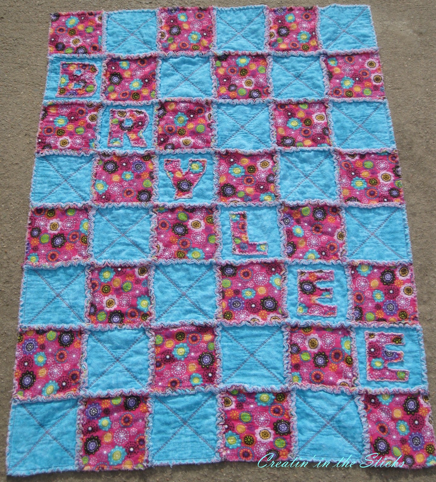 Creatin' in the Sticks How to Make a Flannel Rag Baby Quilt