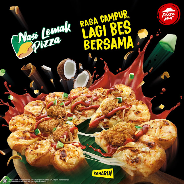 Pizza Hut perkenal Nasi Lemak Pizza Rasa Campur, Lagi Bes Bersama