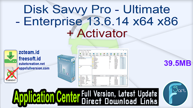 Disk Savvy Pro – Ultimate – Enterprise 13.6.14 x64 x86 + Activator_ ZcTeam.id