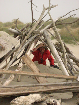 Hiding in the driftwood at Florence Ore