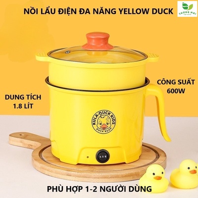 NỒI LẨU ĐIỆN ĐA NĂNG YELLOW DUCK 1.8 LÍT